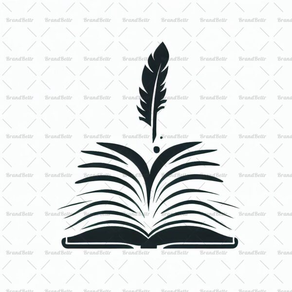 Offenes Buch und Feder